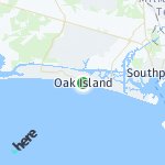 Map for location: Oak Island, Amerika Serikat