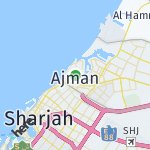 Map for location: Ajman, United Arab Emirates