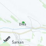 Map for location: Diva, Slovakia