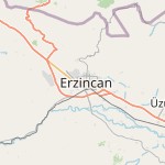 Map for location: Erzincan, Turkiye