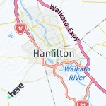 Map for location: Hamilton, New Zealand