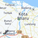 Map for location: Wakaf Baharu, Malaysia