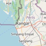 Map for location: Kangar, Malaysia