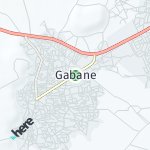 Map for location: Gabane, Botswana