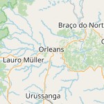 Map for location: Orleans, Brazil