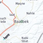 Map for location: Baalbek, Lebanon