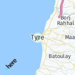 Map for location: Tyre, Lebanon