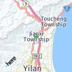 Map for location: Jiaoxi Township, Taiwan