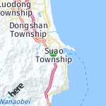 Map for location: Suao Township, Taiwan