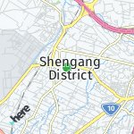 Map for location: Shengang District, Taiwan