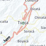 Map for location: Tunja, Colombia