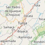 Map for location: Tunja, Colombia