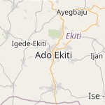 Map for location: Ado Ekiti, Nigeria