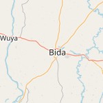 Map for location: Bida, Nigeria