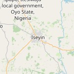 Map for location: Iseyin, Nigeria