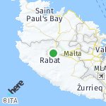 Map for location: Mdina, Malta