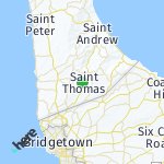 Map for location: Saint Thomas, Barbados