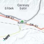 Map for location: Kemin, Kyrgyzstan