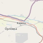 Map for location: Kemin, Kyrgyzstan