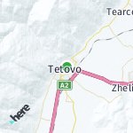 Map for location: Tetovo, North Macedonia