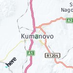 Map for location: Kumanovo, North Macedonia