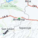 Map for location: Armenia, El Salvador