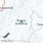 Map for location: Nueva Armenia, Honduras