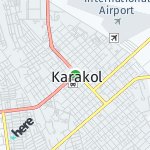 Map for location: Karakol, Kyrgyzstan