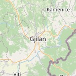 Map for location: Gjilan, Kosovo