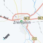 Map for location: Zrenjanin, Serbia