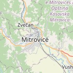Map for location: Mitrovicë, Kosovo