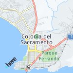Map for location: Colonia del Sacramento, Uruguay