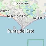 Map for location: Punta del Este, Uruguay