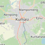 Map for location: Kumasi, Ghana