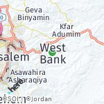 Map for location: West Bank, Israel