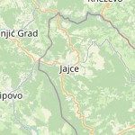Map for location: Jajce, Bosnia and Herzegovina