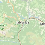 Map for location: Jablanica, Bosnia and Herzegovina