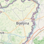 Map for location: Bijeljina, Bosnia and Herzegovina