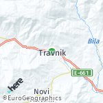 Map for location: Travnik, Bosnia and Herzegovina