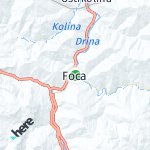 Map for location: Foca, Bosnia and Herzegovina