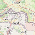 Map for location: Jenin, Israel