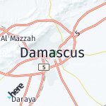 Map for location: Damascus, Syria