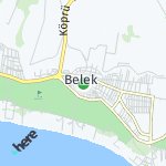 Map for location: Belek, Turkiye