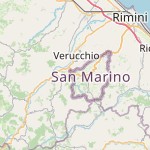 Map for location: Acquaviva, San Marino