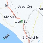 Map for location: Lower Zor, Liberia