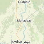 Map for location: Jawhar, Somalia