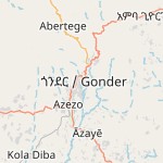 Map for location: Gondar, Ethiopia