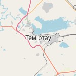 Map for location: Temyrtau, Kazakhstan