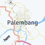 Map for location: Palembang, Indonesia