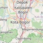 Map for location: Bogor, Indonesia